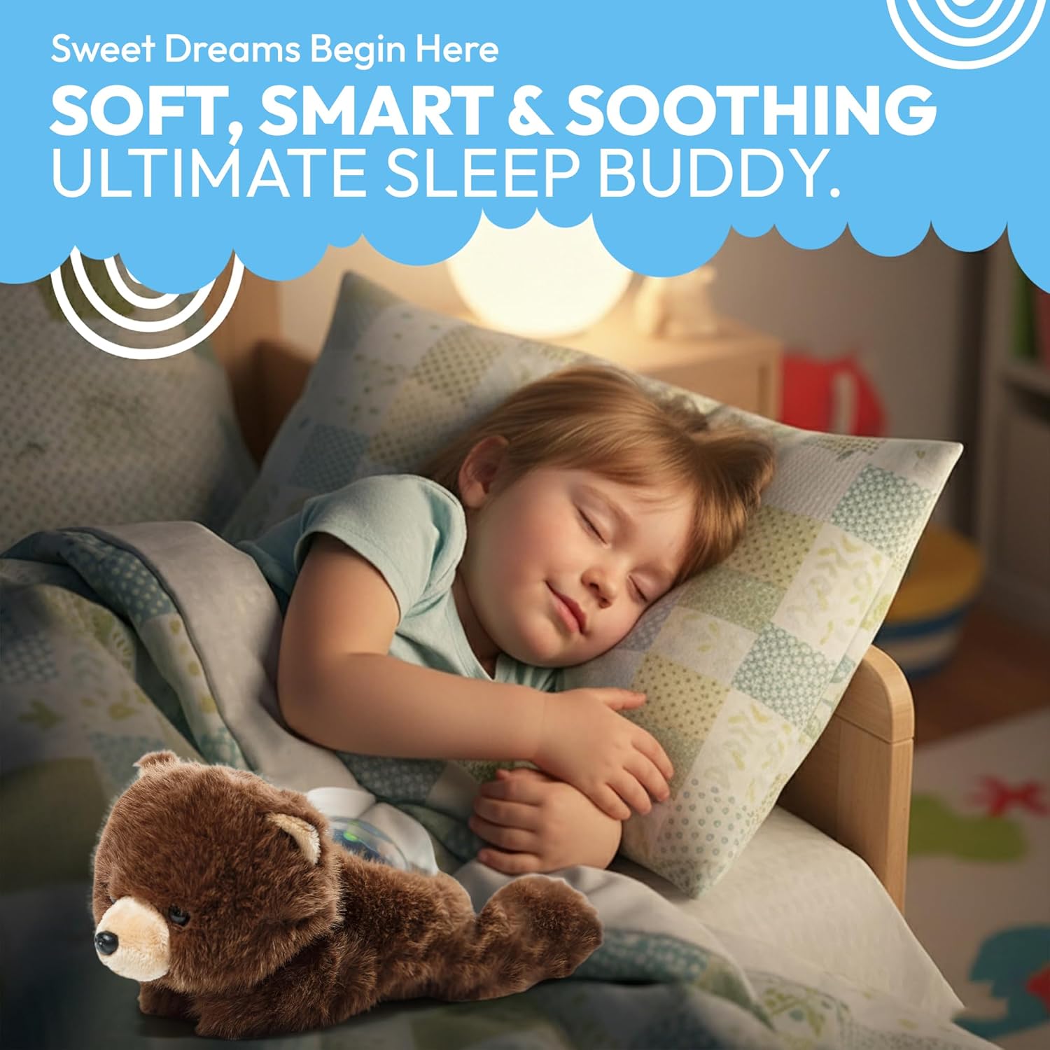 Sound Sleepers Bear – Stuffed Animal Night Light & Baby Night Light Projector with Soothing Music | Plush Toddler Night Light Projector, Sound Machine & Nursery Star Projector - Image 7