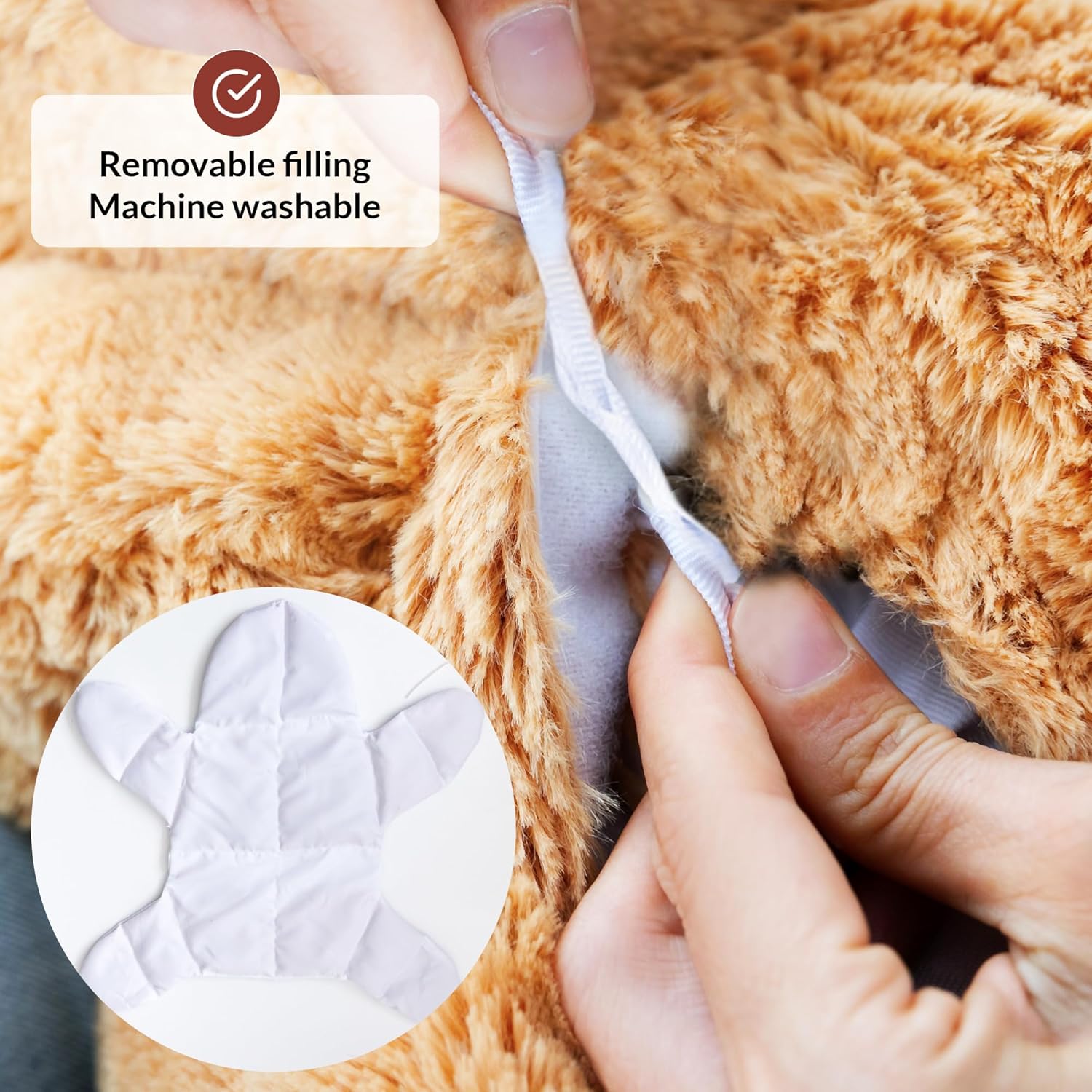 ODOXIA Weighted Stuffed Animal for Anxiety | 5 Lbs | Calming & Comforting | Dog Stuffed Animal Sensory | Weighted Plush Toy | for Adults and Kids | Includes Carrying Bag - Image 4