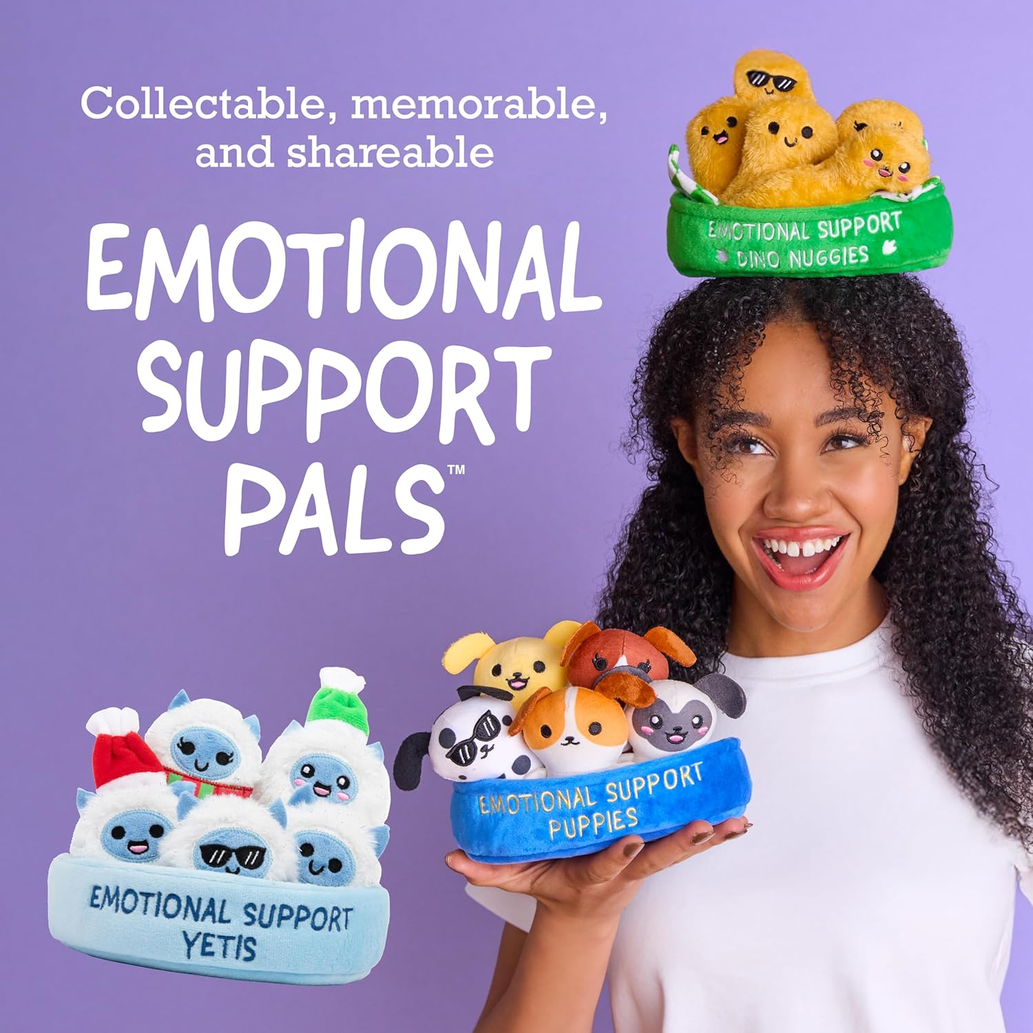 Emotional Support Ghosts by Relatable, Cuddly Plush Collectibles and Cute Stuffed Animals, Spooky Halloween Ghost Plushies and Fun Trick or Treat Toys, Includes 5 Plushies with Carrying Basket - Image 6