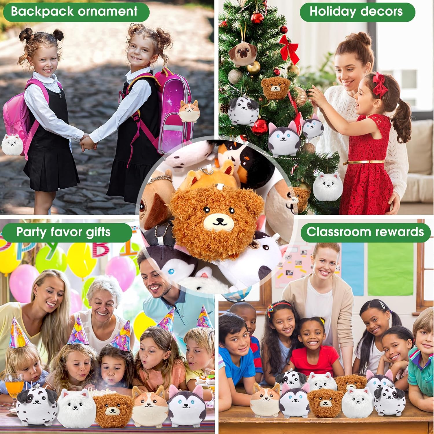 Libima 9 Pcs Mini Stuffed Animals Bulk Adopt a Pet Party Favors 3.15 Inch Small Plushies Cute Ornaments Toys for Baby Shower Birthday Gift Bags Fillers Basket Stuffers(Puppy) - Image 5