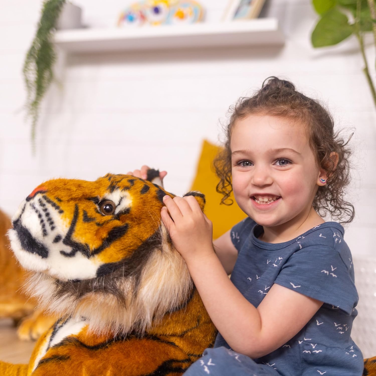 Melissa & Doug Giant Tiger - Lifelike Stuffed Animal (Over 5 feet Long) - Image 5