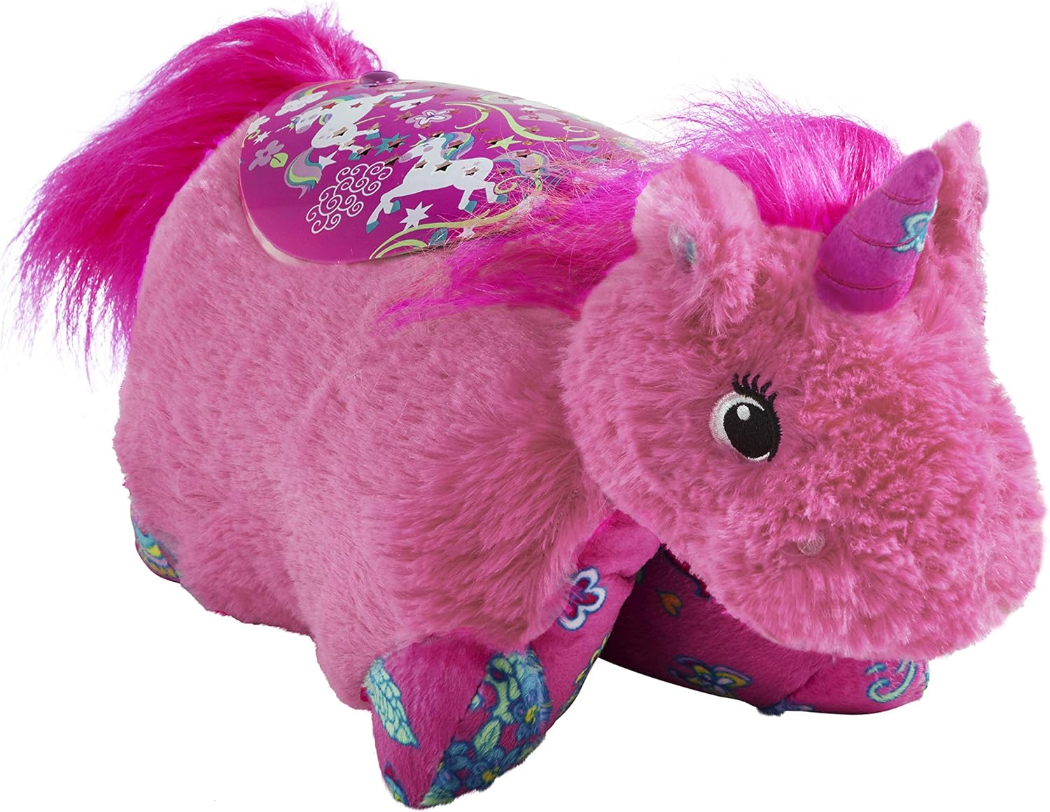 Pillow Pets Colorful Pink Unicorn Sleeptime Lite 11" Stuffed Animal Plush Nightlight - Image 2