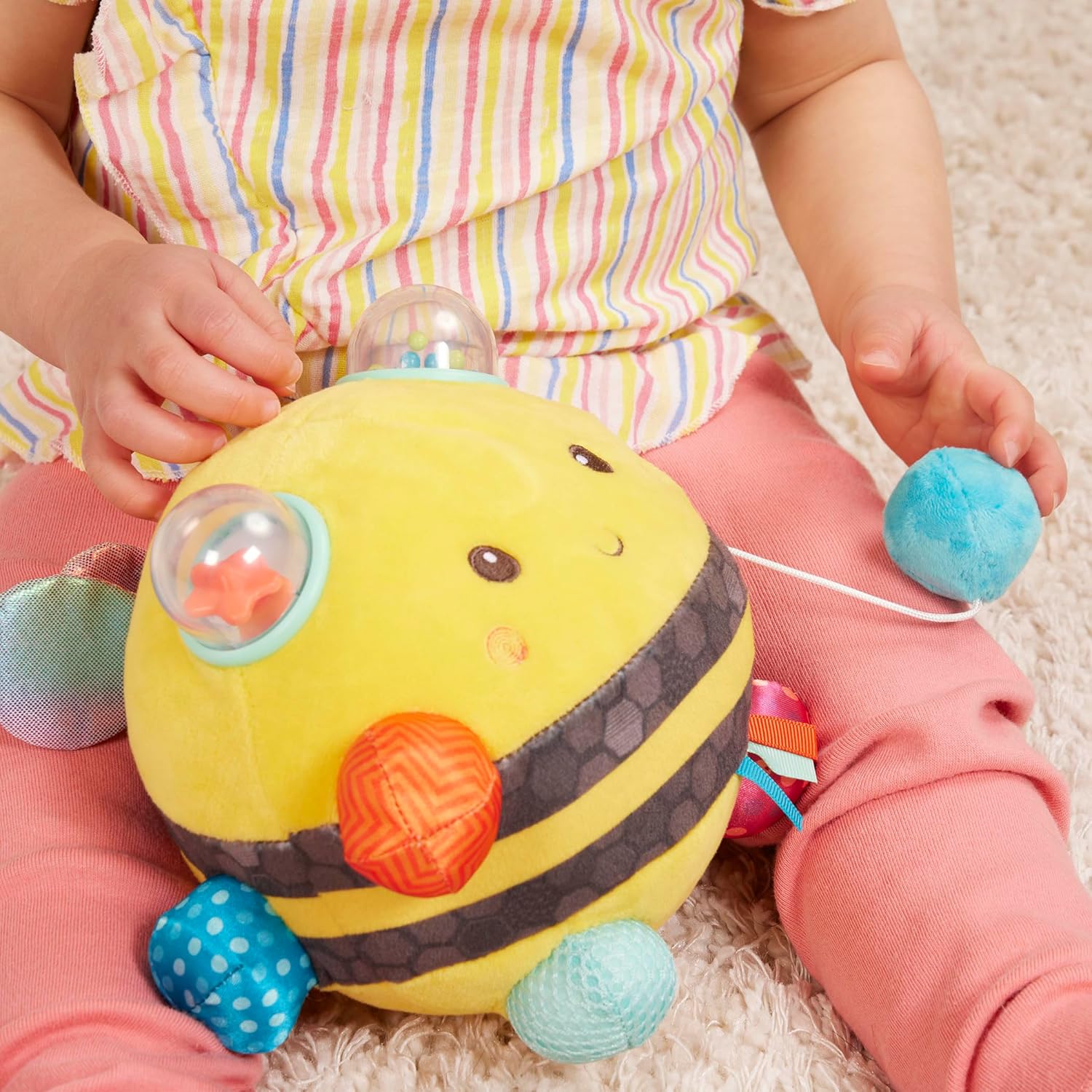 B. toys – Sensory Plush Bumble Bee with Fun Features, Interactive Play, Bumps, Colors, Textures & Sounds, Toys for Infants, Babies – 0+ Months - Image 11