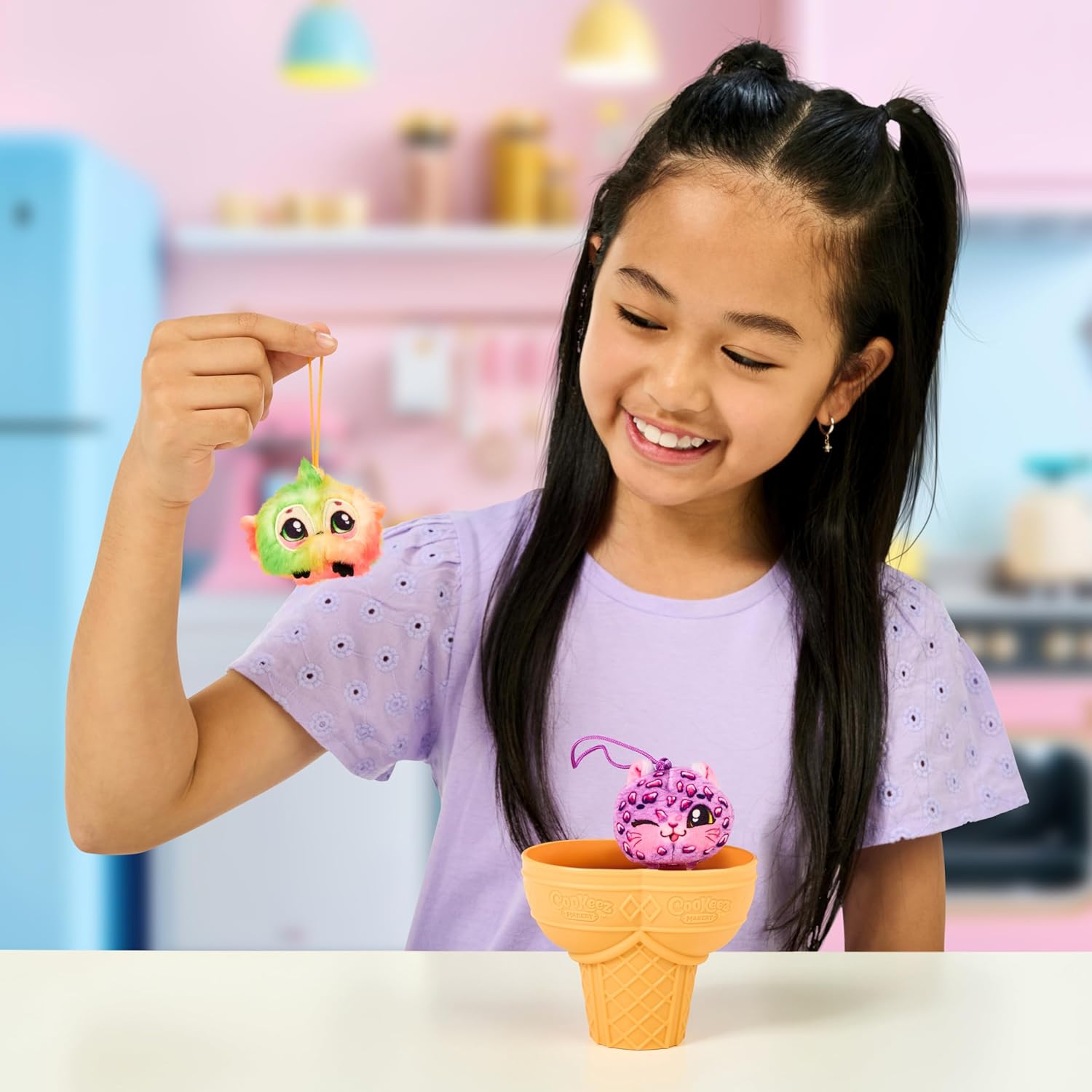 Cookeez Makery Yum Yumz Twin Pack, Full of Fun and Full of Yum! Add Ingredients & Discover 2 Super-Cute Scented Surprise Plush Pets Inside an Ice Cream Cone You Can Customize - Styles May Vary - Image 6