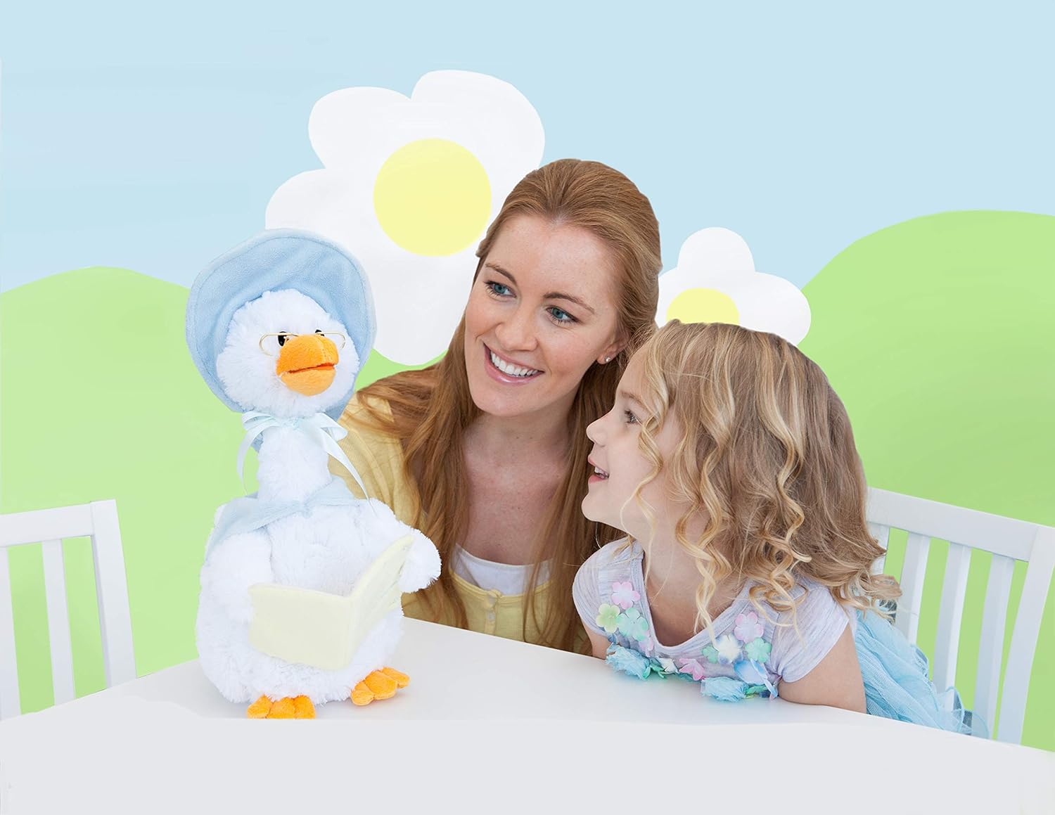 Cuddle Barn - Mother Goose Animated Stuffed Animal, Talking, Story-Telling Plush Toy for Kids, 14" - Image 4