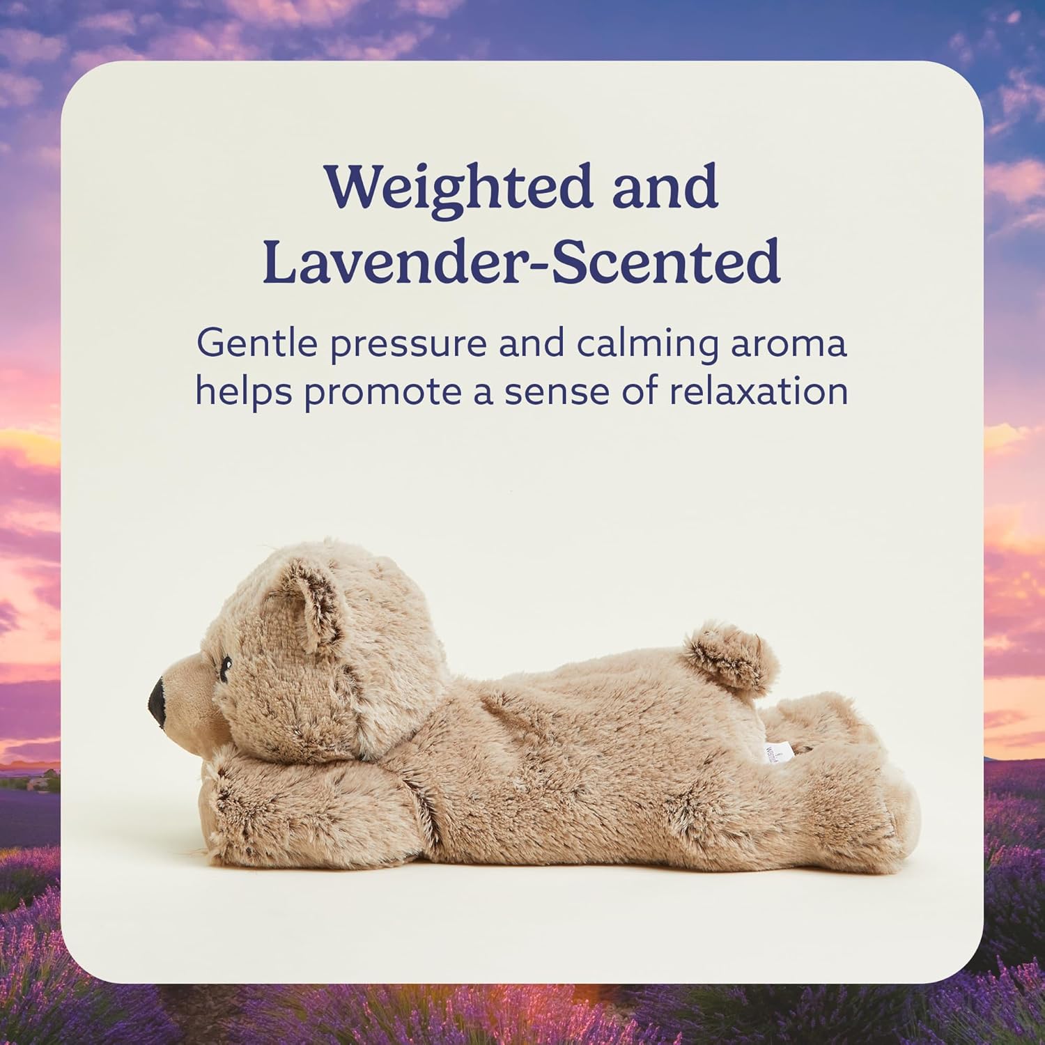 warmies Microwavable & Weighted Stuffed Animals, Brown Bear - Heated Stuffed Animal Plushie for Warmth & Comfort - Cute Soft Plush Toys for Adults & Children (Boys, Girls, Babies & Toddlers) - Image 3