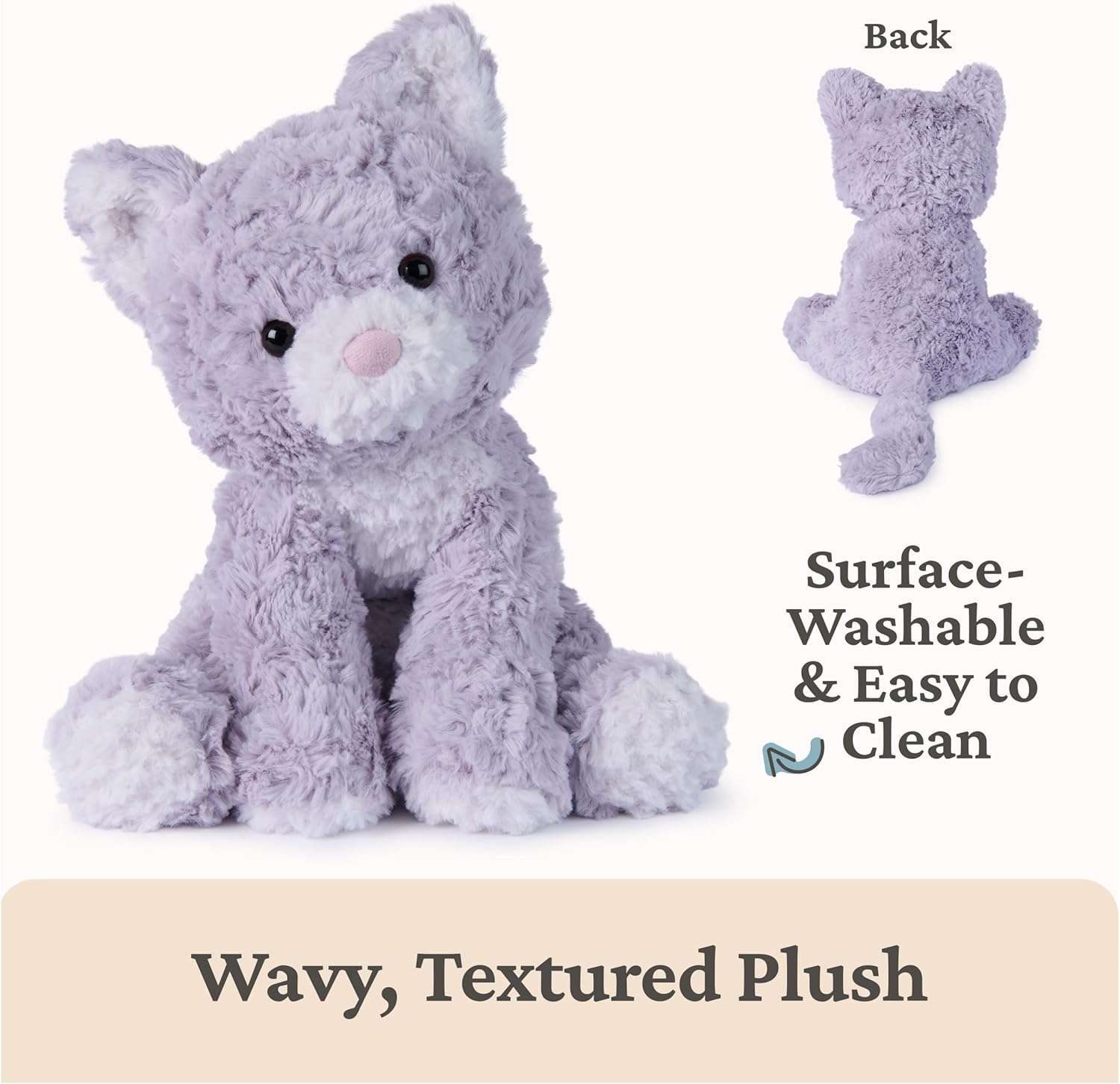 GUND Cozys Collection Kitten Plush, Cat Stuffed Animal for Ages 0 and Up, Purple, 10" - Image 6
