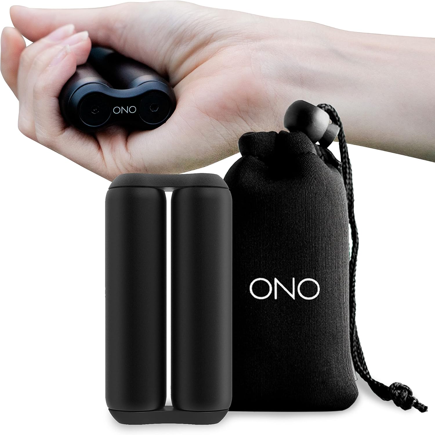 ONO Roller - Handheld Fidget Toy for Adults | Help Relieve Stress, Anxiety, Tension | Promotes Focus, Clarity | Compact, Portable Design (Black, Full Size - Aluminum)