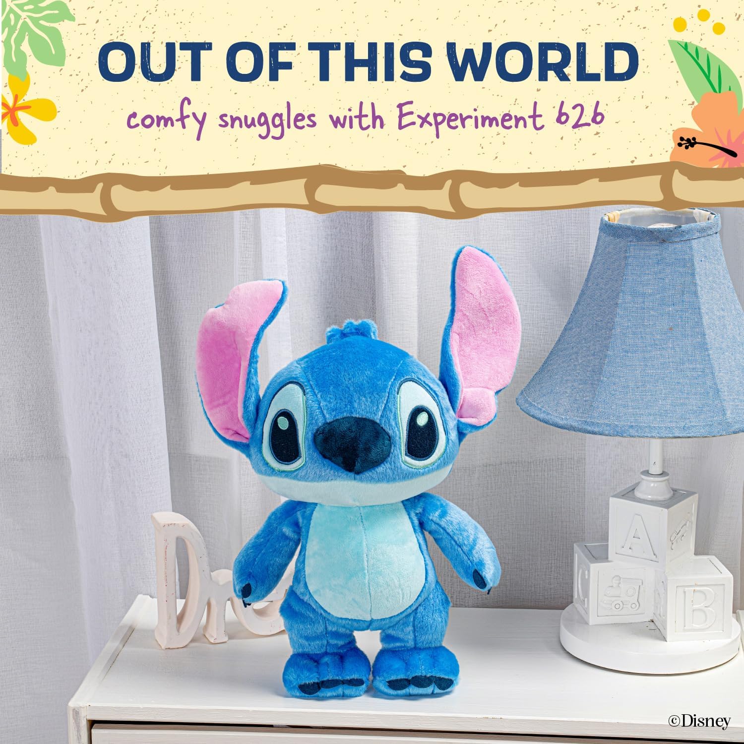 Disney Baby Lilo & Stitch Soft Huggable Stuffed Animal Cute Plush Toy for Toddler Boys and Girls, Gift for Kids, Blue Stitch 15 Inches - Image 4