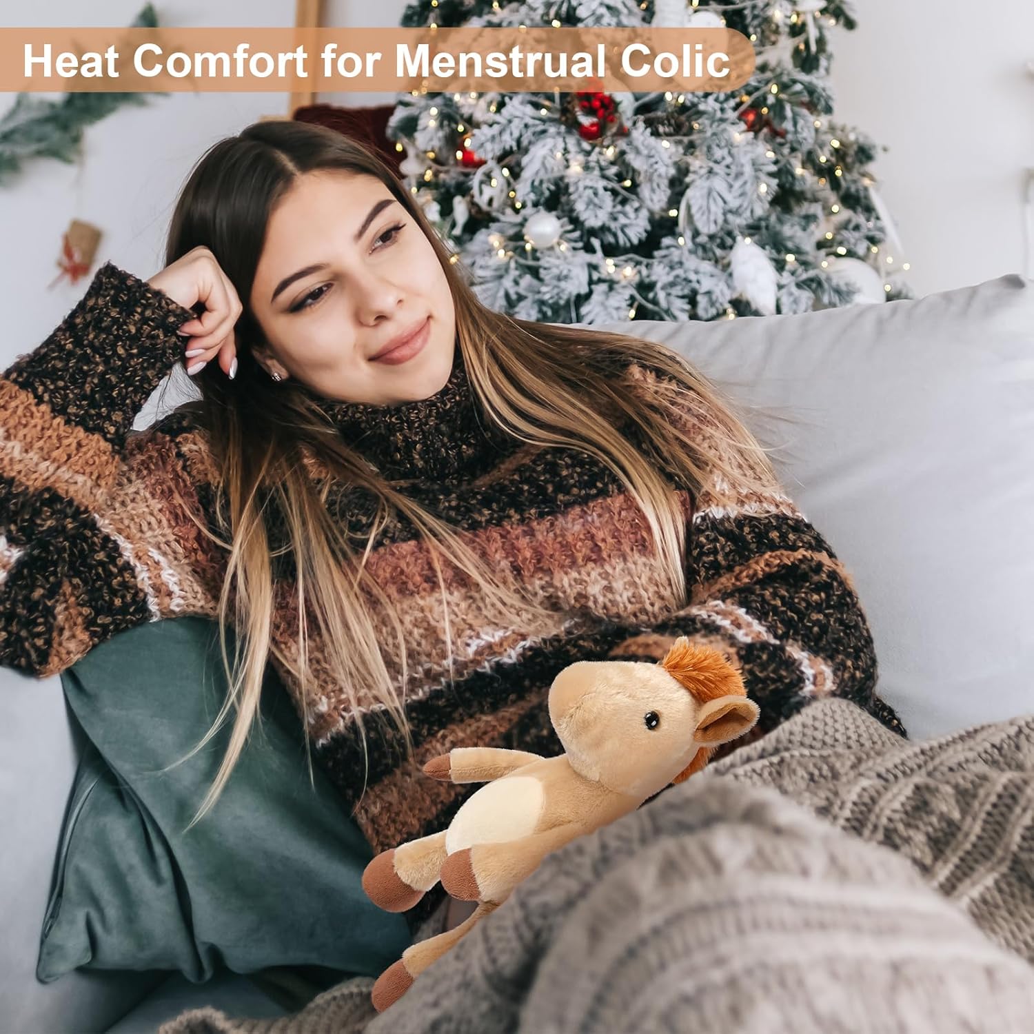 SuzziPals Heatable & Coolable Horses Stuffed Animals, Microwave Heating Pad, Horses Plush for Companion, Cute Plushies Horse Lavender Stuff, Horse Toys Gifts - Image 4
