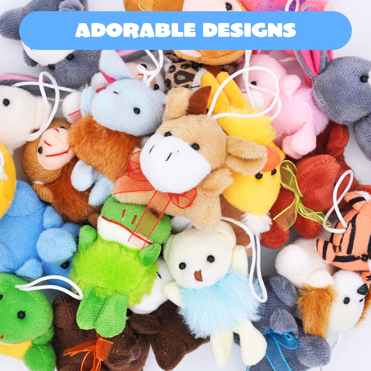 JOYIN 24 Pack Mini Animal Plush Toy Assortment (24 Units 3" Each), Animals Keychain Decoration for Kids, Small Stuffed Animal Bulk for Kids, Carnival Prizes, School Gifts, Party Favor Goodie Bags - Image 9