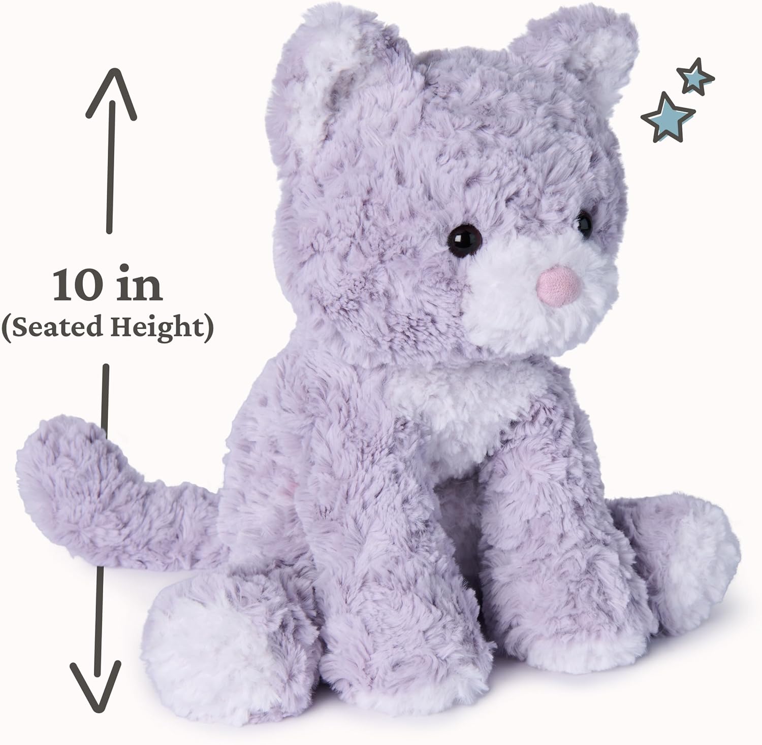 GUND Cozys Collection Kitten Plush, Cat Stuffed Animal for Ages 0 and Up, Purple, 10" - Image 2
