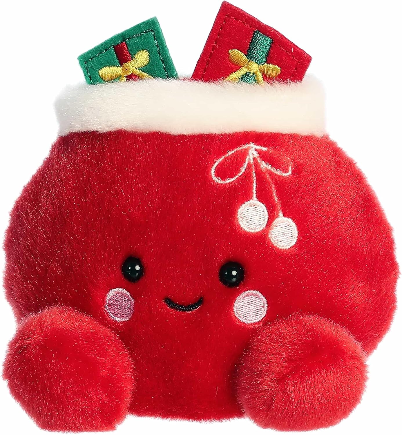 Aurora® Festive Palm Pals™ Velvet Santa Bag™ Stuffed Animal - Fun Collectible Plush for Kids and Adult Collectors - Perfect for Holiday Decorations or Gifts - Red 5 Inches - Image 5