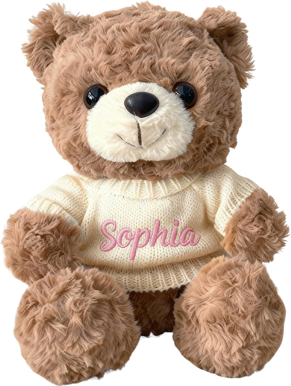 Rryoumisun Personalized Teddy Bear 12" with Embroidered Name, 1st Birthday Gift for Girls and Boys, Soft Stuffed Animal Gift for Birthday, Christmas for Her, Him, Kids, 8 Colors