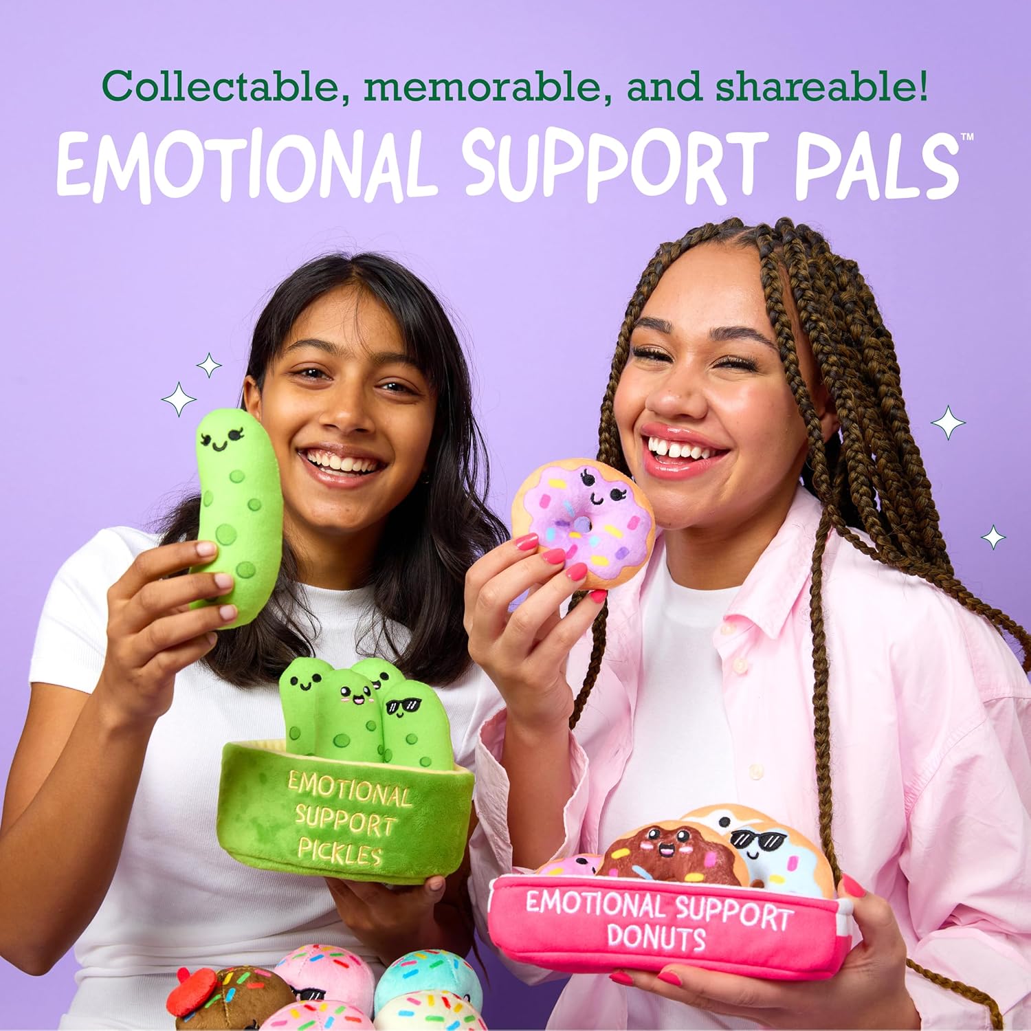 WHAT DO YOU MEME? Emotional Support Bunnies by Relatable, Cuddly Stuffed Animals and Toys, Squishy Toys and Plushies, Great Ideas for Loved Ones of All Ages, Includes 5 Plushies with Carrying Basket - Image 5