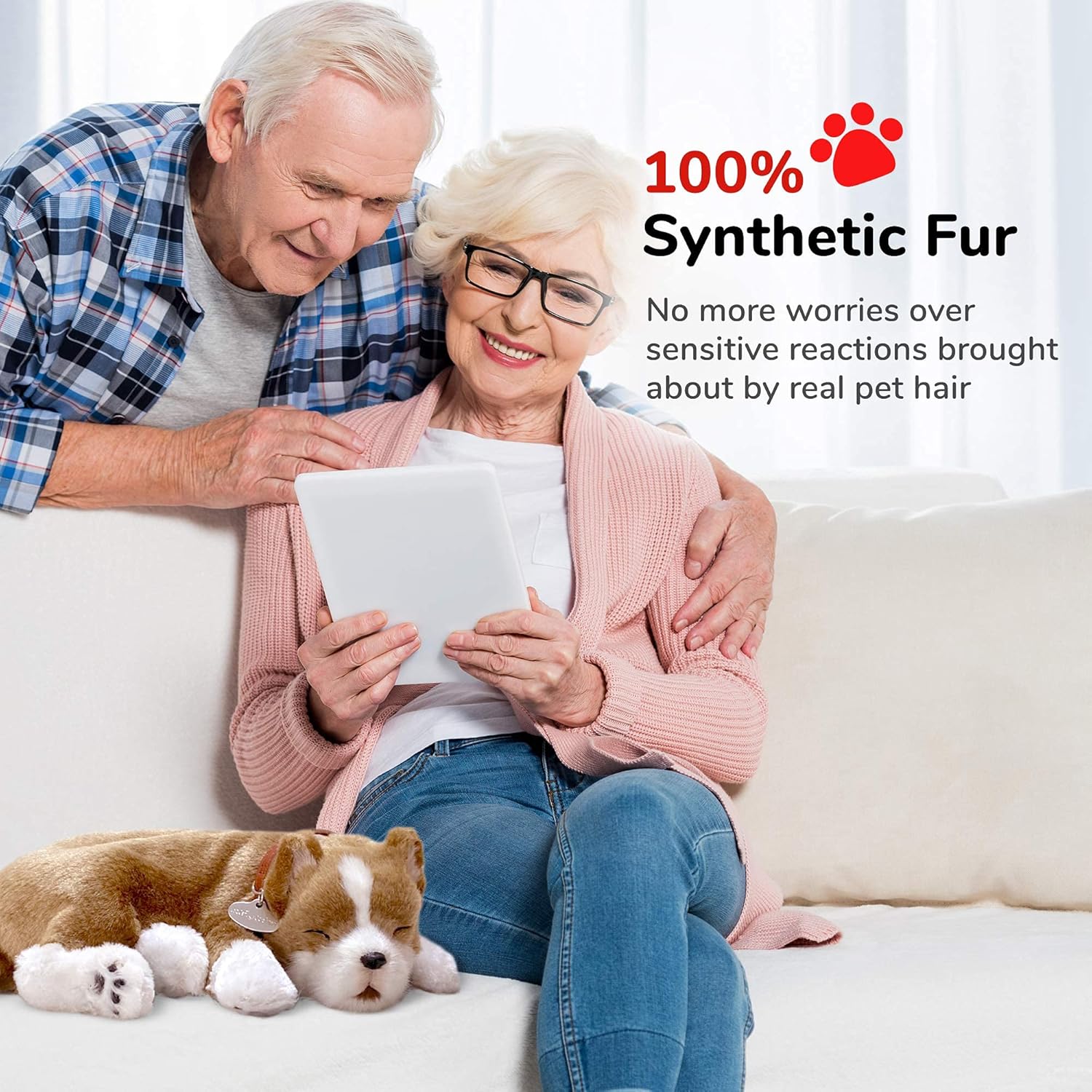 Perfect Petzzz Original Petzzz Pit Bull Realistic, Lifelike Stuffed Interactive Pet Toy, Companion Pet Dog with 100% Handcrafted Synthetic Fur - Image 6