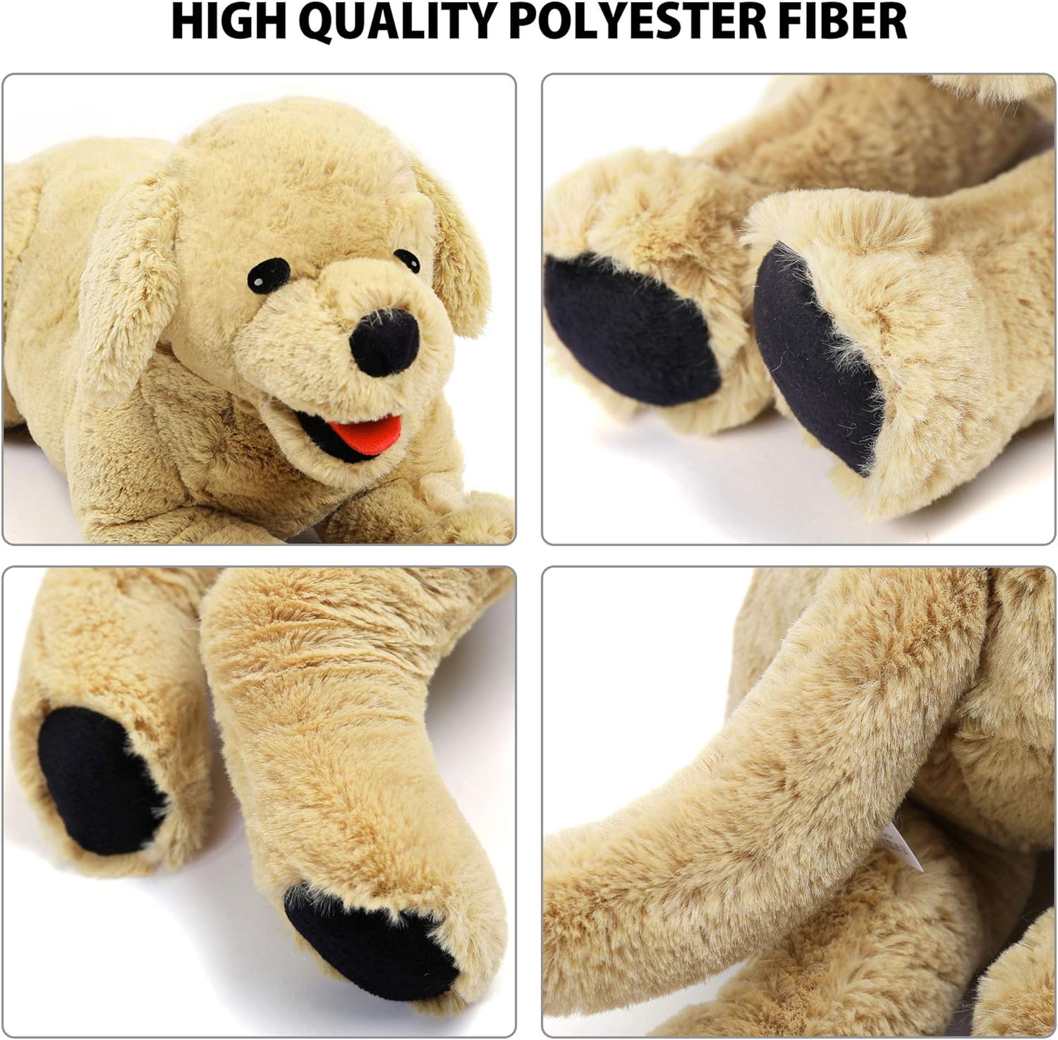 LotFancy Dog Stuffed Animals Plush, 21" Soft Cuddly Golden Retriever Plush Toys, Large Stuffed Dog, Puppy Dog Stuffed Animals, Easter Birthday Gift for Kids Girls Boys - Image 2