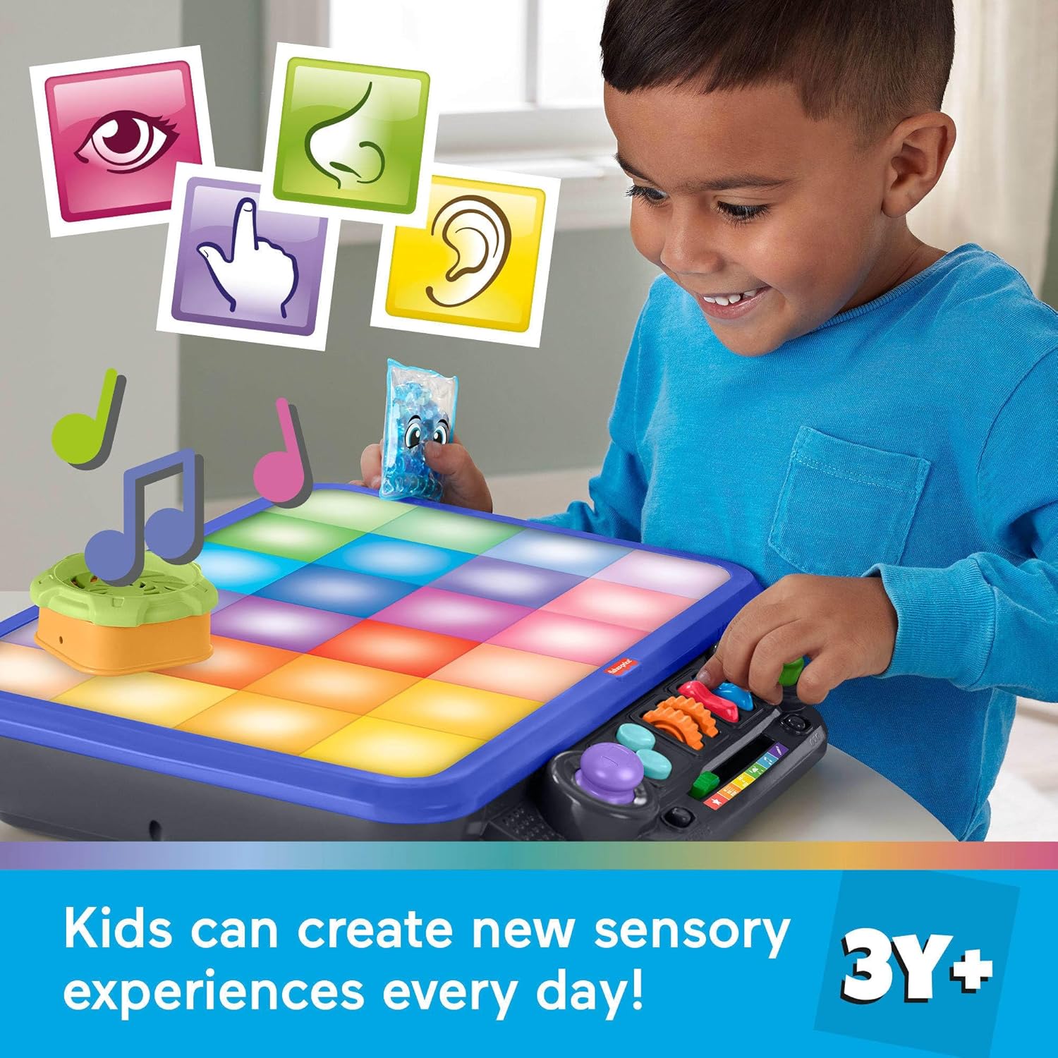 Fisher-Price Learning Toy Sensory Bright Light Station, Activity Table with Games Music & Sounds for Preschool Kids Ages 3+ Years (Amazon Exclusive) - Image 2