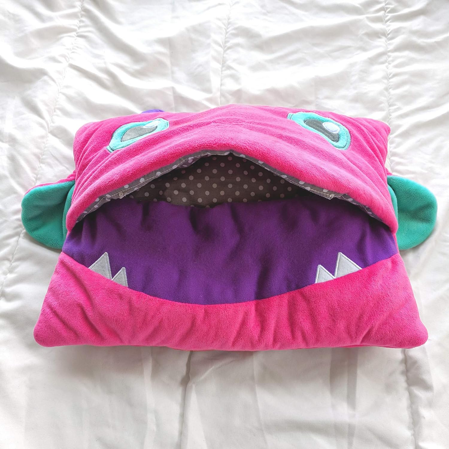 Cute Travel Pillow and Blanket Set - Portable Comfort Item for Children - Violet - Image 2