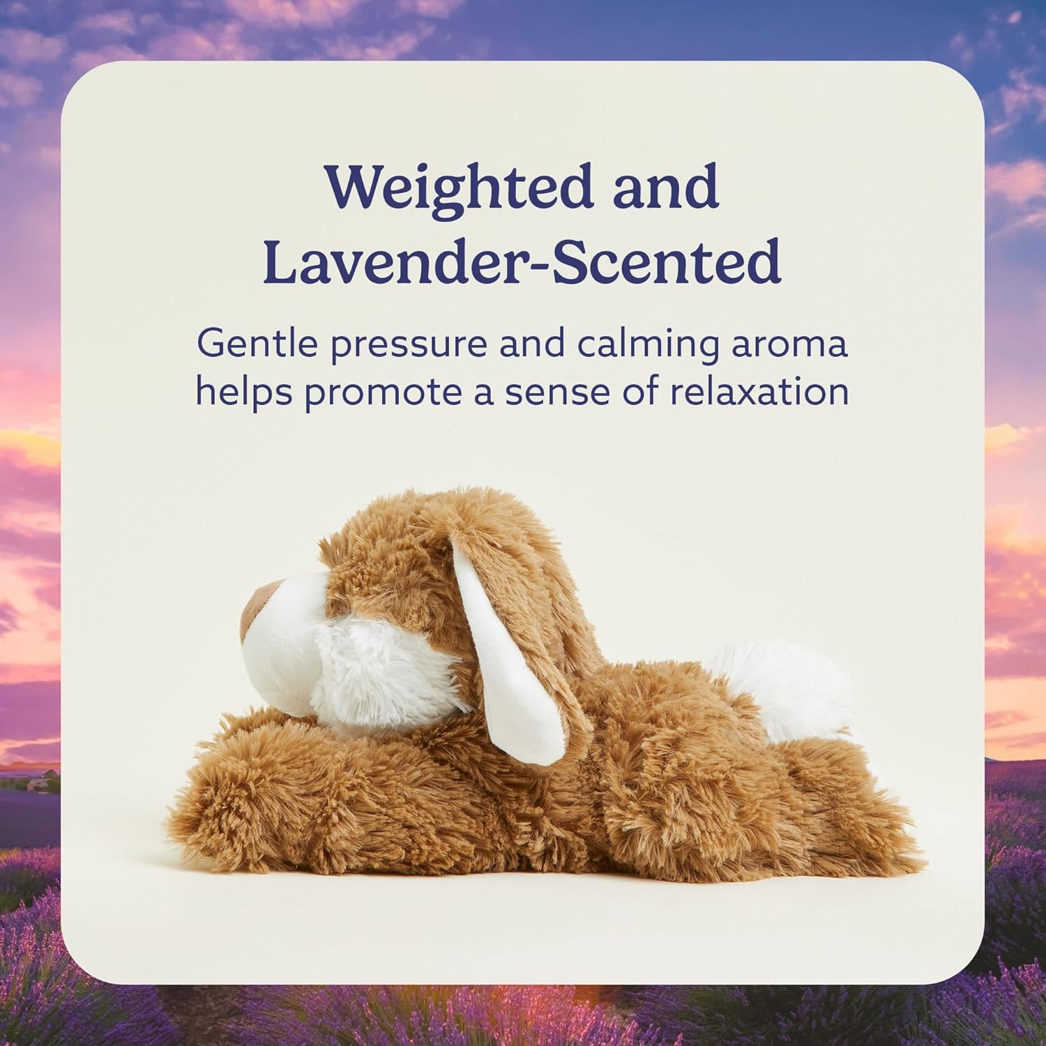 warmies Microwavable & Weighted Stuffed Animals, Brown Bunny - Heated Stuffed Animal Plushie for Warmth & Comfort - Cute Soft Weighted Plush Toys for Adults & Children (Boys, Girls, Babies & Toddlers) - Image 3