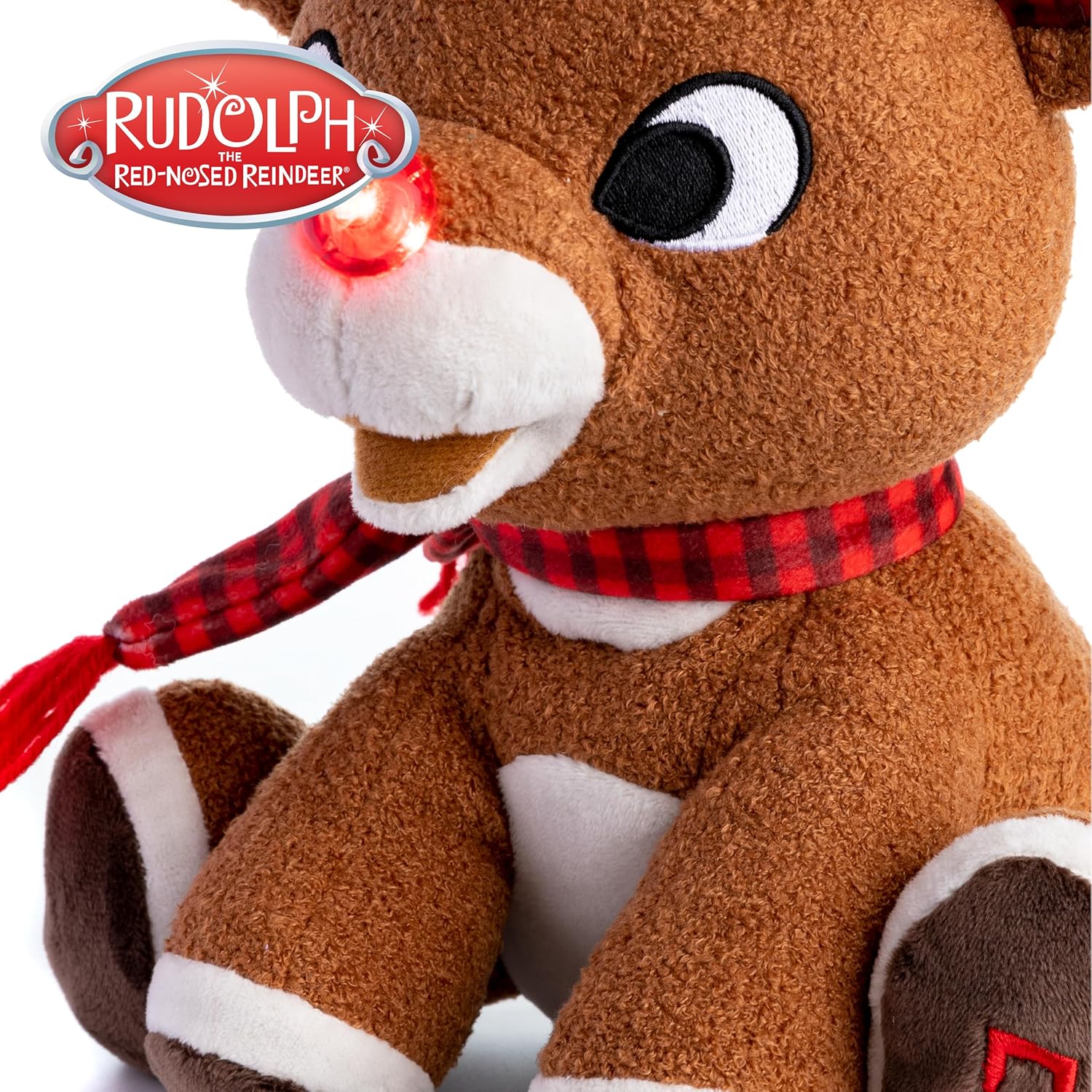 Rudolph the Red - Nosed Reindeer - Stuffed Animal Plush Toy with Music & Lights - Image 7