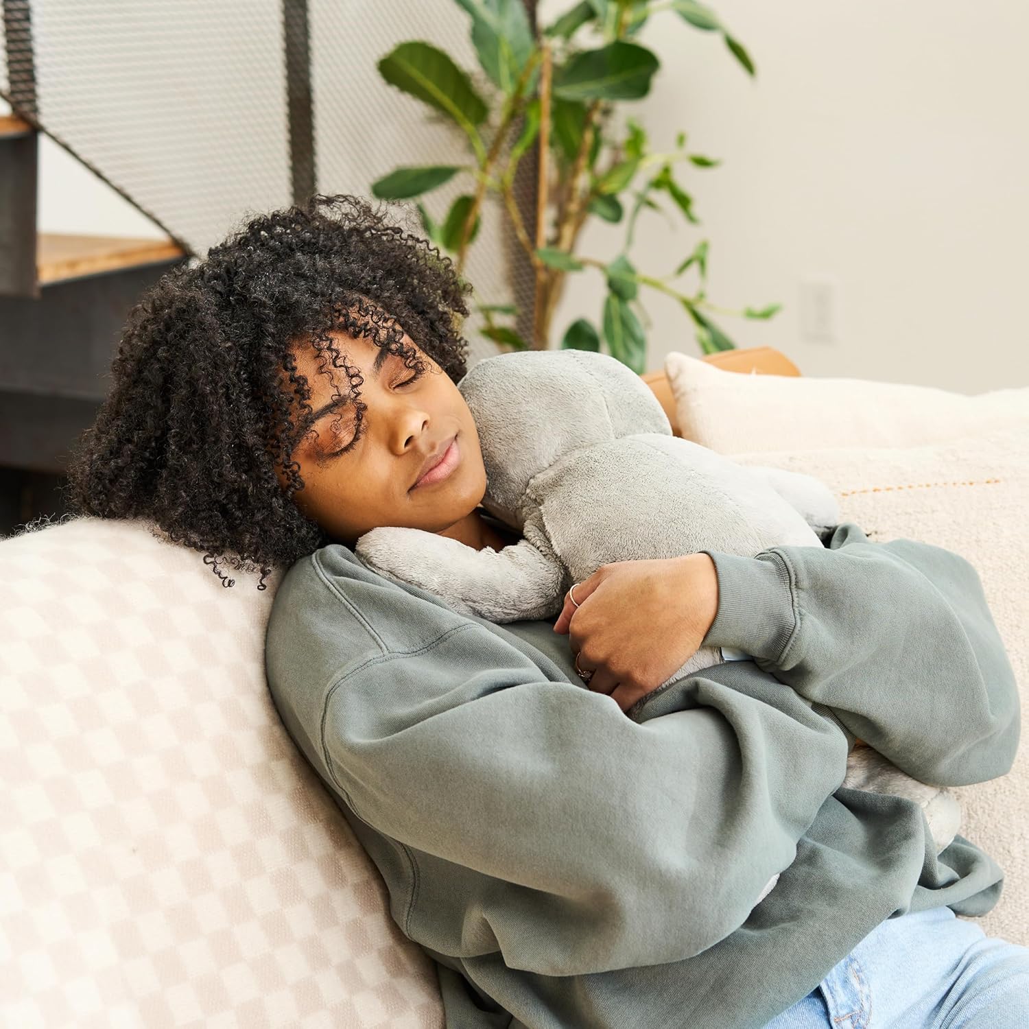 HUGIMALS Sam the Sloth 20 Inch 4.5 lb Heavy Cute Sensory Weighted Comfort Plush | Large Unscented Washable Self Care Calming Stuffed Animal for Kids, Teens and Adults - Image 5