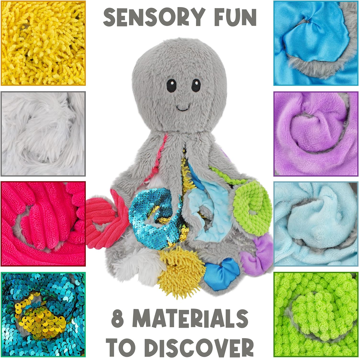 MEAVIA Sensory Octopus Plush Toy, Fidget Plush for Special Needs and Sensory Fun, FEELix Collection - Image 4