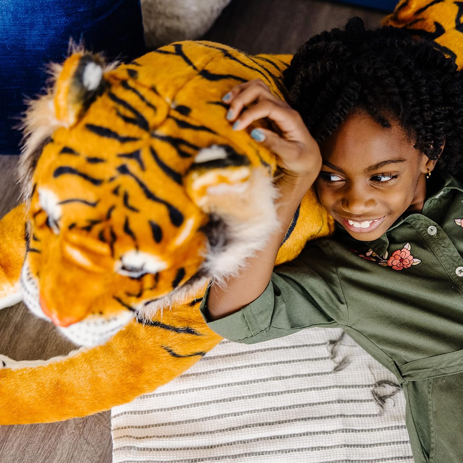 Melissa & Doug Giant Tiger - Lifelike Stuffed Animal (Over 5 feet Long) - Image 7