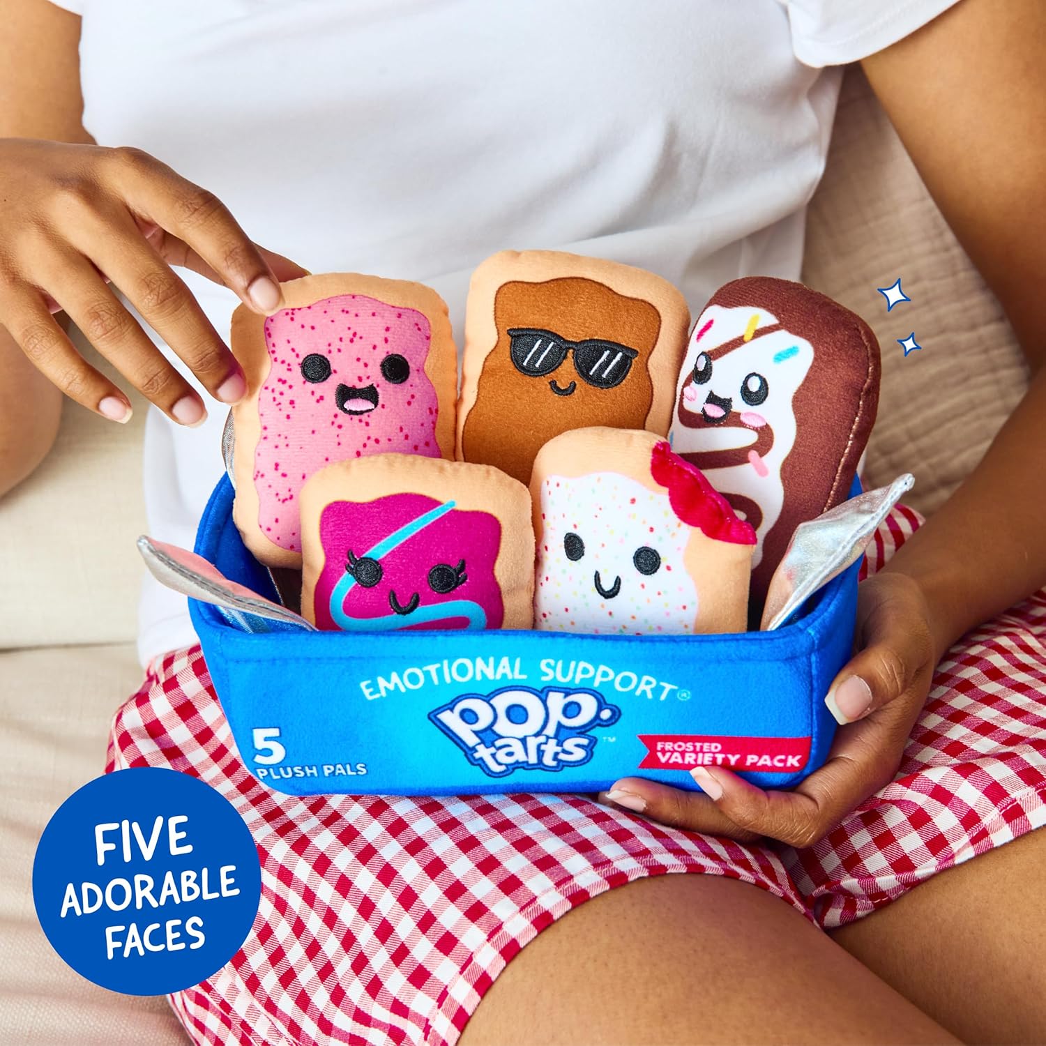 Pop-Tarts™ Emotional Support by Relatable, Snack-Inspired Pals, Full of Bite-Sized Plushies and Cute Stuff, Unexpected Funny Gifts for Loved Ones, Includes 5 Plush Pals with Plush Box - Image 3