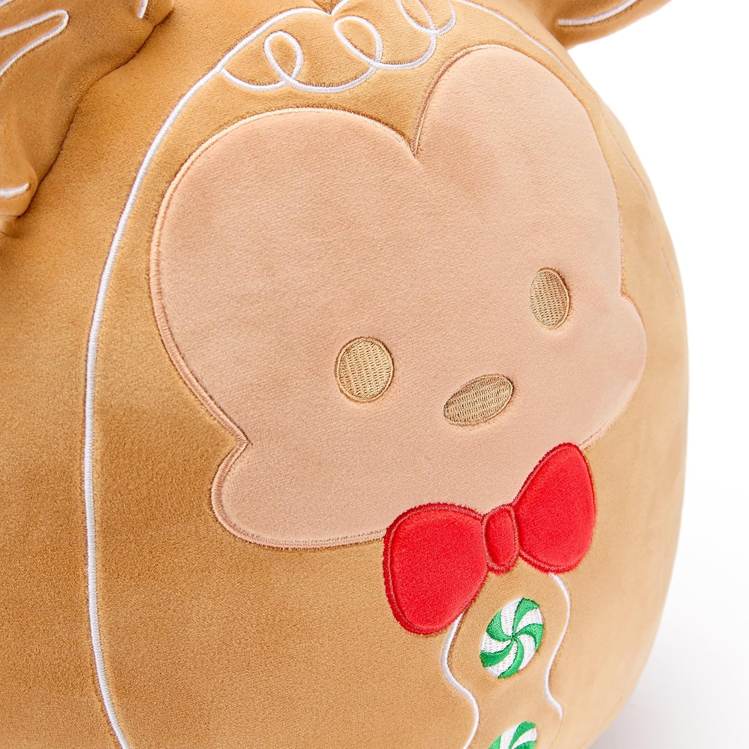 Disney Store Official Mickey Mouse Gingerbread Squishmallows Plush - 10 Inch Disney Christmas Stuffed Animal with Embroidered Features, Detailed Plush Sculpting and Soft Squishy Fill - Image 6