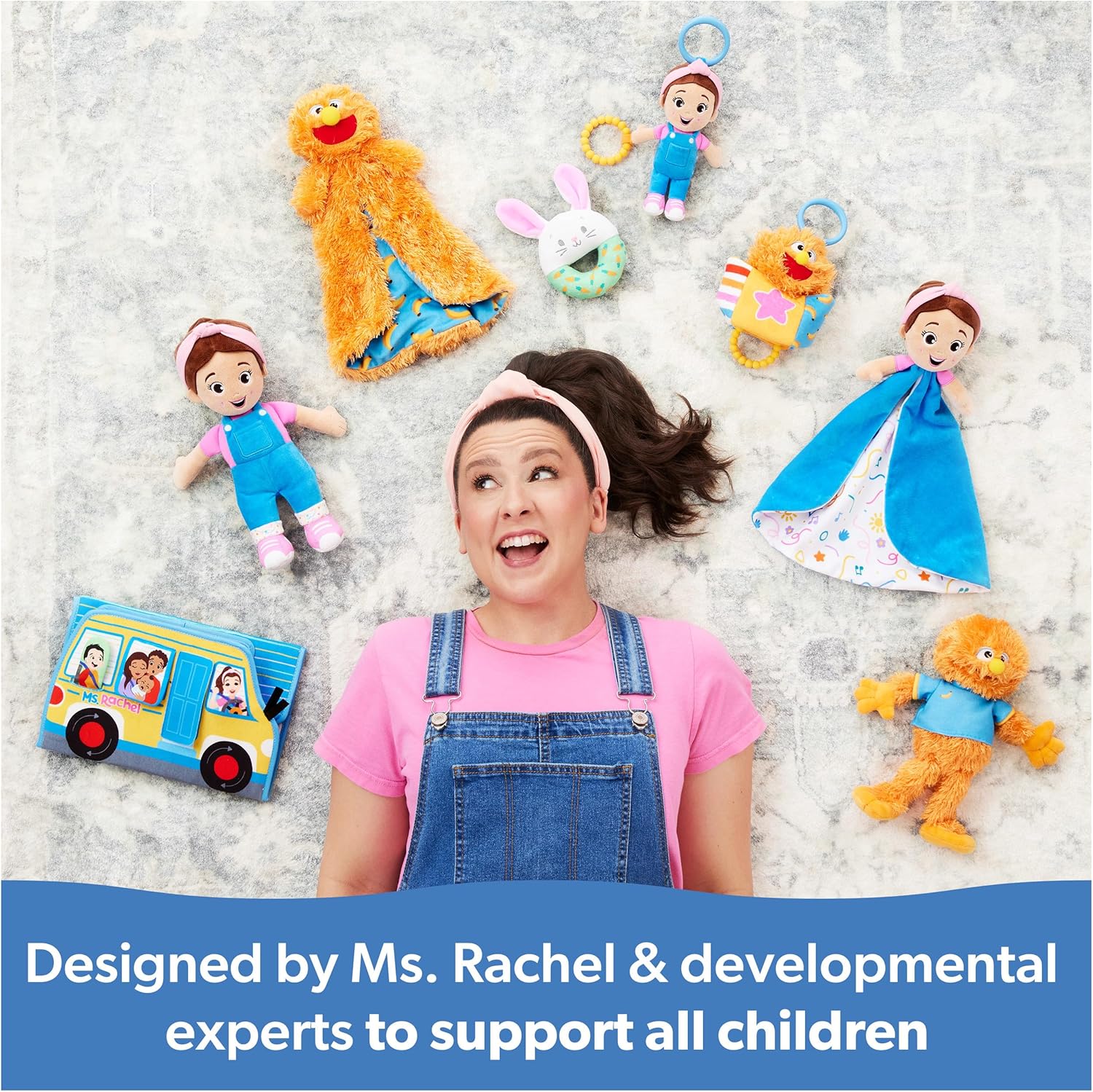 Ms. Rachel Official Sensory Learning Farm, Foldable Soft Baby Book with Plush Cow, Infant Educational Toys for Babies Ages 3 Months to 18 Months - Image 9