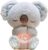 Anxiety Stuffed Animal – Relief Koala Bear for Adults & Kids, Soothing Plush with Breathing Motion, Calming Sleep Buddy, Music & Lights(self contained Battery) (Grey)