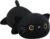SQEQE Weighted Black Cat Plush, Weighted Black Cat Stuffed Animal, Cute Plushies Soft Pillow Toy Gift for Kids Adults 9.8 Inch, 0.8 Lbs