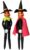 14Inch Halloween Pumpkin Elf Plush Stuffed Doll,Handmade Pumpkin Elf Toy with Black Hat,White Gloves,Dresses,and Cape for Halloween and Autumn Harvest Holiday Tabletop Home Decorations(Red+Green)
