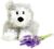 warmies Microwavable French Lavender-Scented Plush Jr Husky – Soothing Lavender Aroma Weighted Plushies for Kids – Microwave Heat Therapy – Heated Stuffed Animals – Grey