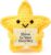 Handmade Crochet Positive Star Plushie, Adorable Yellow Emotional Support Companion with Gift Bag, Super Star Gift, Yellow Crochet Decor Perfect for Cuddles and Companionship,Cute Power-Up Style