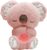Breathing Koala Stuffed Animal – with Soothing Music & Rhythmic Breathing Motion for Anxiety Relief and Sleep, Emotional Support Plush Toy for Adults and Kids (Pink)