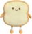 VHYHCY Toast Bread Pillow Funny Food Plush Toy Pillows Small Cute Stuffed Plush Sofa Pillow (Toast Bread,Golden)