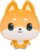 TeeTurtle Cloudheads Miso the Shiba Inu Plush – 5-Inch Dog Stuffed Animal with Embroidered Details – Soft Cuddly Plush Toys for Kids, Teens, and Adults