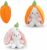 Bunny Plush Toy Transforms into Carrot Soft Rabbit Stuffed Animal Kids Girls Boys (Orange, 25cm / 9.8″)