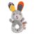 Sensory Shaker Rattle for Babies 0-6 Months, Infant Developmental Toys with High Contrast Patterns, Soft Plush Rabbit & Textured Ring for Auditory Visual Tactile Learning
