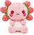 Scented Plush – Lil Strawberry Axolotl by PlushGoals | Cute Pink Plushie with Yummy Berry Scent | Kawaii Fruit Themed Stuffed Animal | Great Valentines Holiday Birthday Gift for Girls, Women – 6″