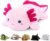 SQEQE Weighted Stuffed Animal Axolotl, Soft Weighted Axolotl Plush Toy, Cute Hugging Pillow Gift for Kids Adults, Home Decoration Valentines Gifts Birthday Present 9.8 Inch, 0.8 Lb