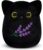 Lavender Black Cat Stuffed Animal,8inch Black Cat Plush Cute Stuffed Animals for Girls Boys,Kawaii & Soft Kitten Plushie Toy for Kids,Cats Lovers Birthday