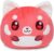 TeeTurtle Reversible Red Panda Valentine’s Day Present Plushie – 4-Inch Two-Sided Flip Plush Toy with Embroidered Details – Cute Mini Collectible Plush for Kids, Teens, and Adults
