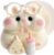 Handmade Taba Squishy Hamster Toy, Cute Squishy Hamster Fidget Toy, Realistic Hamster Toy, Soft Silicone Mochi Furry Toy, Stress Relief Gift for Adults & Kids, Sensory Anxiety Plushie (White)