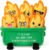 Emotional Dumpster Plush – Funny Dumpster Desk Accessories with 6 Fire Plushies, Cute Stuffed Doll Gift for Women Coworkers Office Decor (Green)