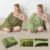 Small Weighted Blanket for Adults (Double-sided),Weighted Lap Pad 7lbs Throw for Travel,Calming,Relaxation-Reversible Warm Crystal Velvet and Cooling Tencel,Machine Washable,Green 29×24 inches