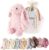 Custom Bunny Stuffed Animal, Embroidered Bunny Plush, Rabbit Plushie with Name, Cute Toys for Kids Babies Girls Boys, Emotional Support Gift, Meaningful Gift Basket Idea