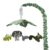 The Peanutshell Crib Mobile for Boys or Girls – Grey and Green Camo Musical Baby Crib Mobile with 12 Lullabies, Dino Baby Dinosaur Nursery Decor